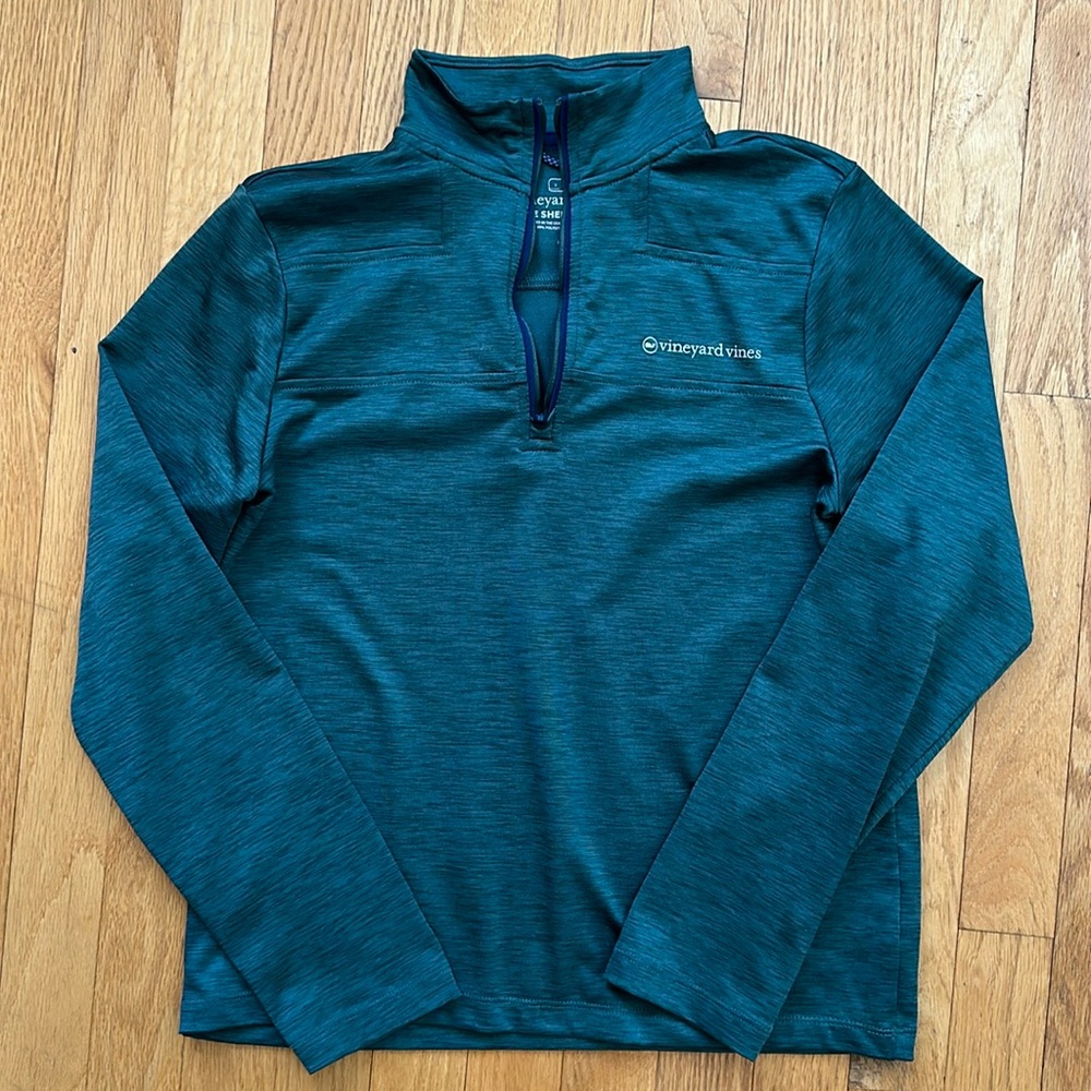 EUC Vineyard Vines boys M Forest green Shep Shirt